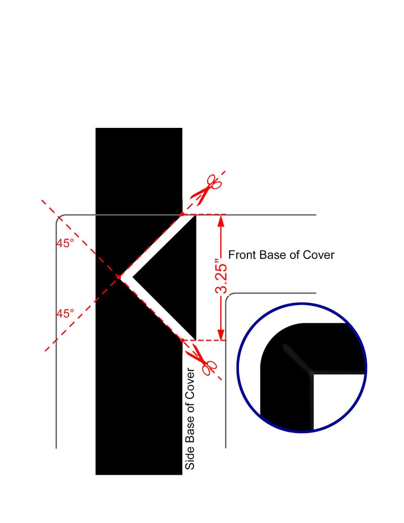 ESI غطاء ختم ESI بريميوم XL 23 قدم (عرض 2" x ارتفاع .200" x طول 23') مطاط EPDM للأغطية 200 رطل أو أقل - Image 3