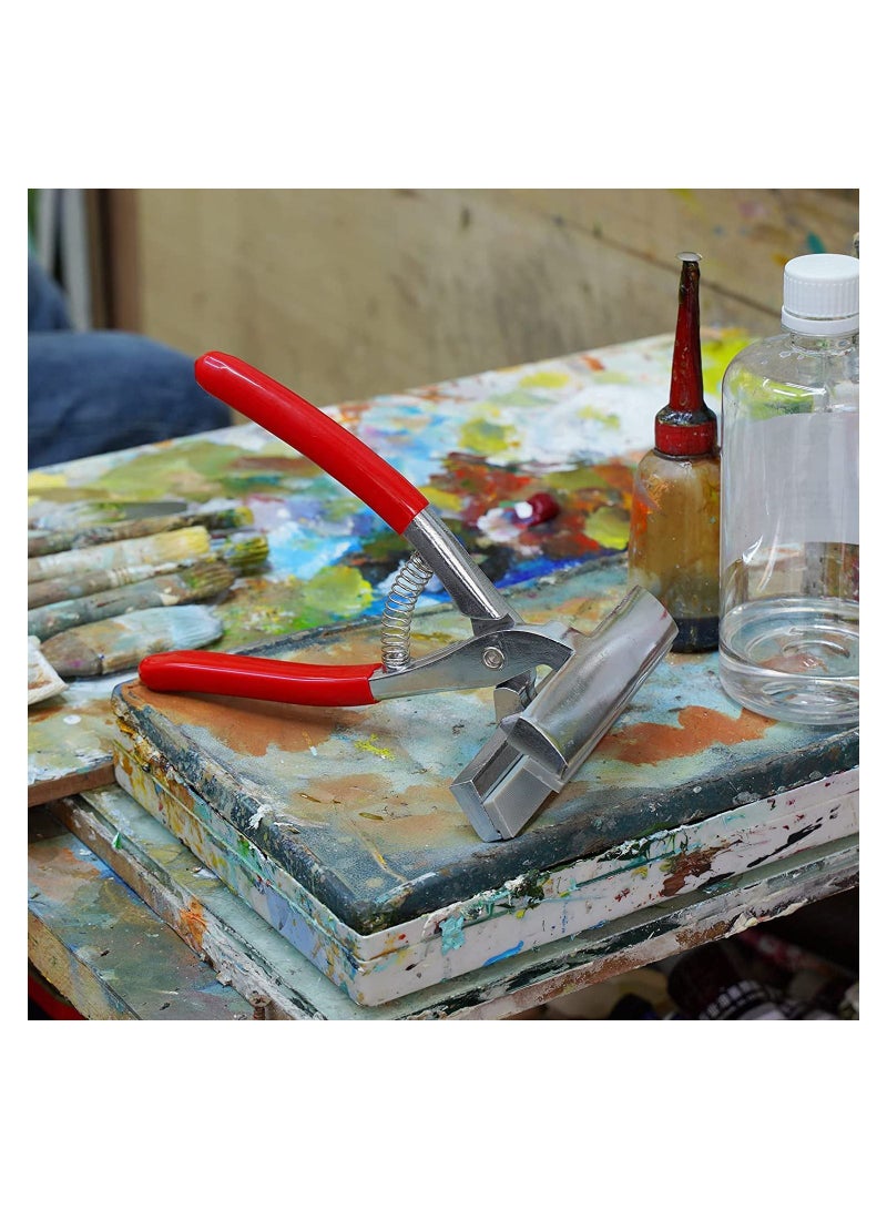 XiuWoo KASTWAVE Alloy Art Tool Extra Wide Canvas Pliers with Padded Spring Return Handle for Stretcher Bars Artist Framing, Metal Iron Professional Oil Painting Stretching - Image 1