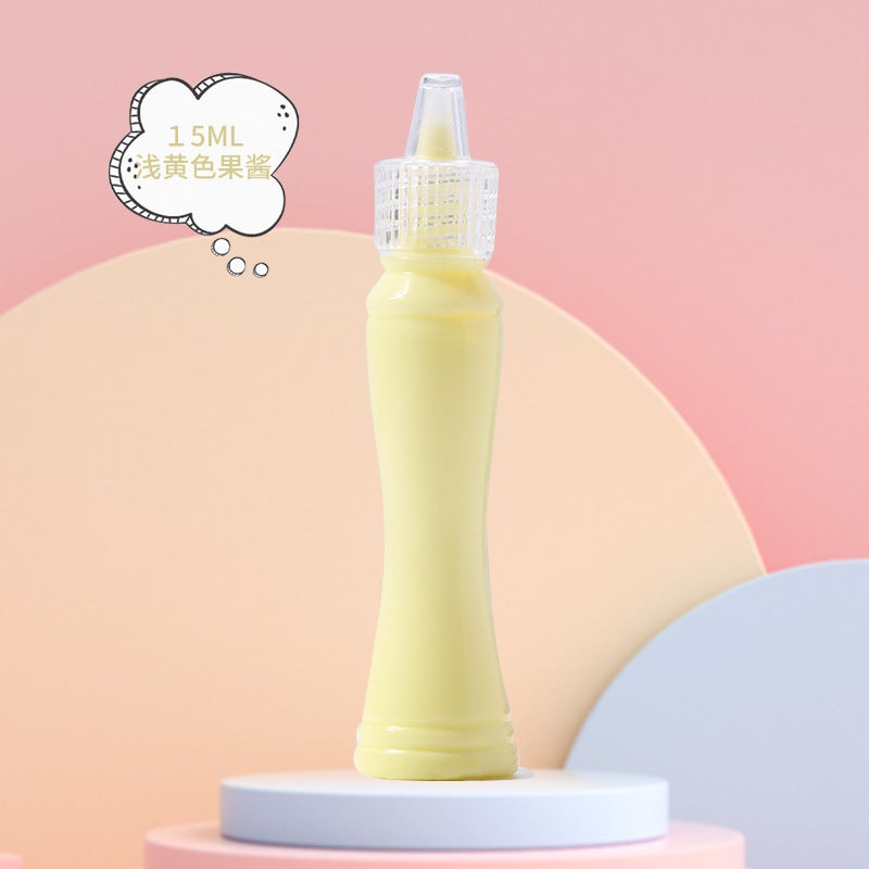 Generic Jam glue 15ml simulation cream glue small waist diy material bag resin accessories handmade homemade jewelry glue Light yellow waist 