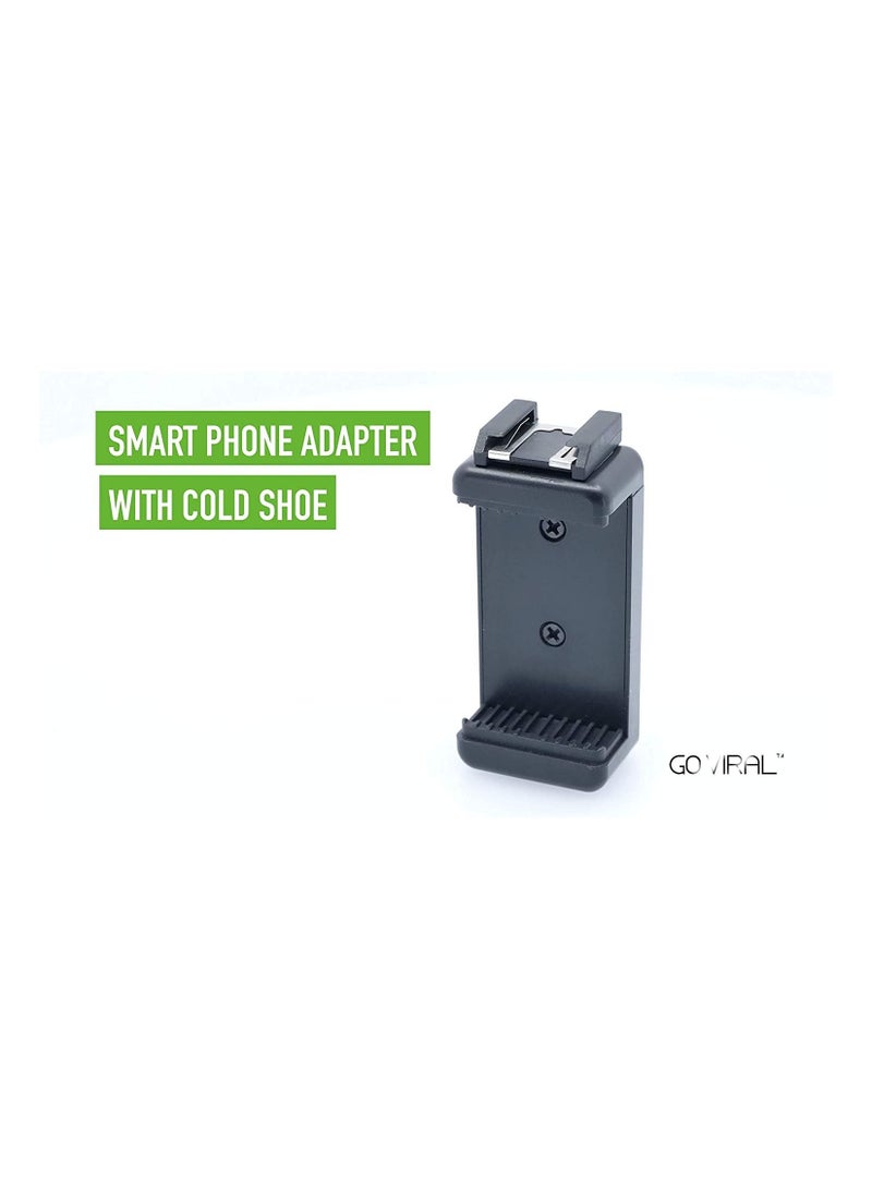 Vlogging"Like Me" LED Video Light + Microphone + Mobile Phone Holder + Hand Grip/Mini Tripod Compatible with Smartphones for TikTok, Youtube - Image 2