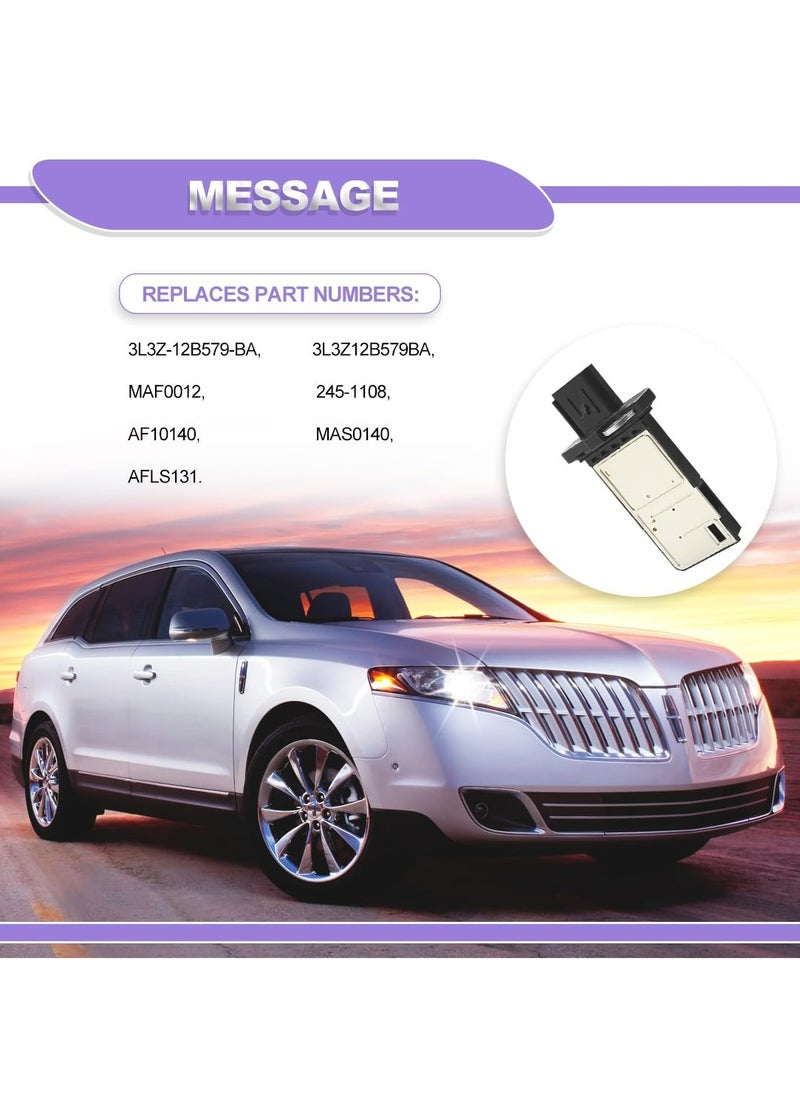 TLAXCA Mass Air Flow Sensor MAF Sensor Compatible with Ford Escape Expedition Explorer F150 F250 F350 Lincoln MKX MKZ Navigator Town Car Mercury Mariner Mountaineer Replaces# 3L3Z-12B579-BA MAF0012  - Image 3