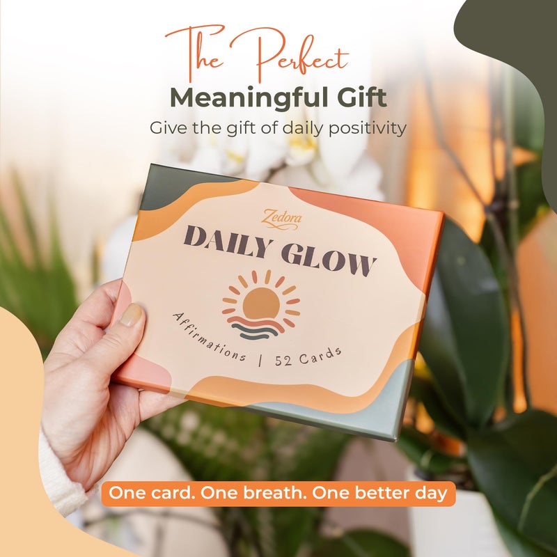 ZEDORA Daily Glow Affirmation Cards â€“ Daily Positivity & Self-Care Deck - Image 4