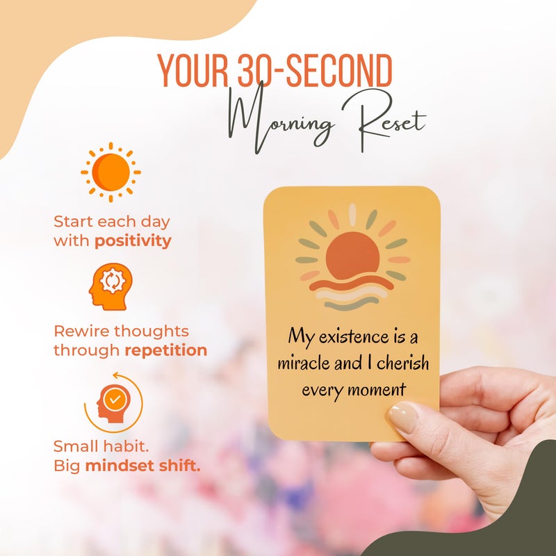 ZEDORA Daily Glow Affirmation Cards â€“ Daily Positivity & Self-Care Deck - Image 2