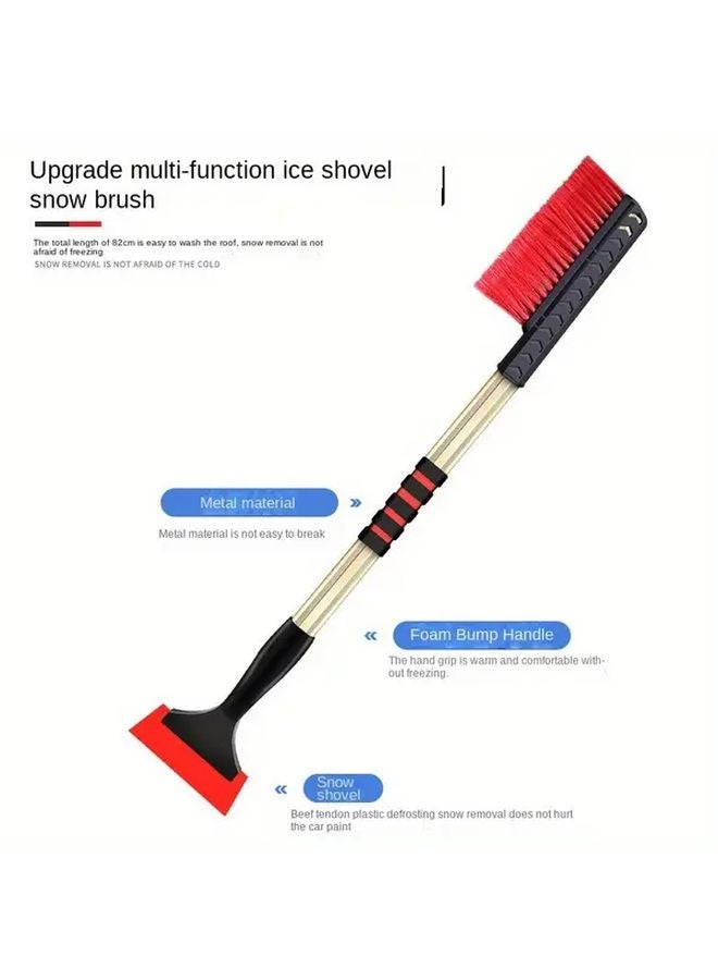 3 In 1 Retractable Snow Brush With Ice Scraper And Squeegee Durable Aluminum Alloy Car Snow Shovel - Image 5