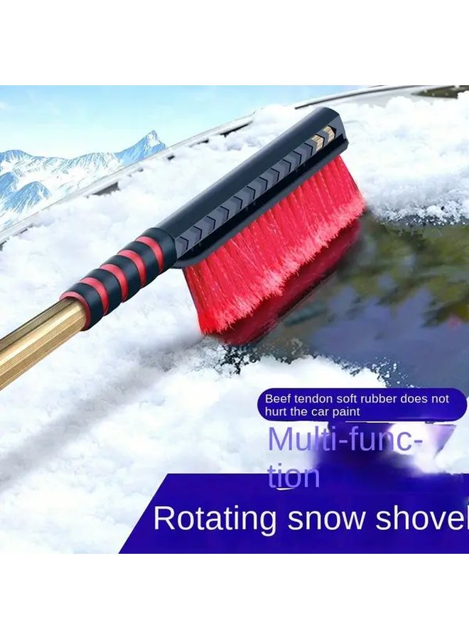 3 In 1 Retractable Snow Brush With Ice Scraper And Squeegee Durable Aluminum Alloy Car Snow Shovel - Image 3