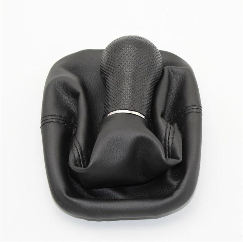 QASULER 5 Speed Gear Stick Shift Knob with Leather Boot - Image 3