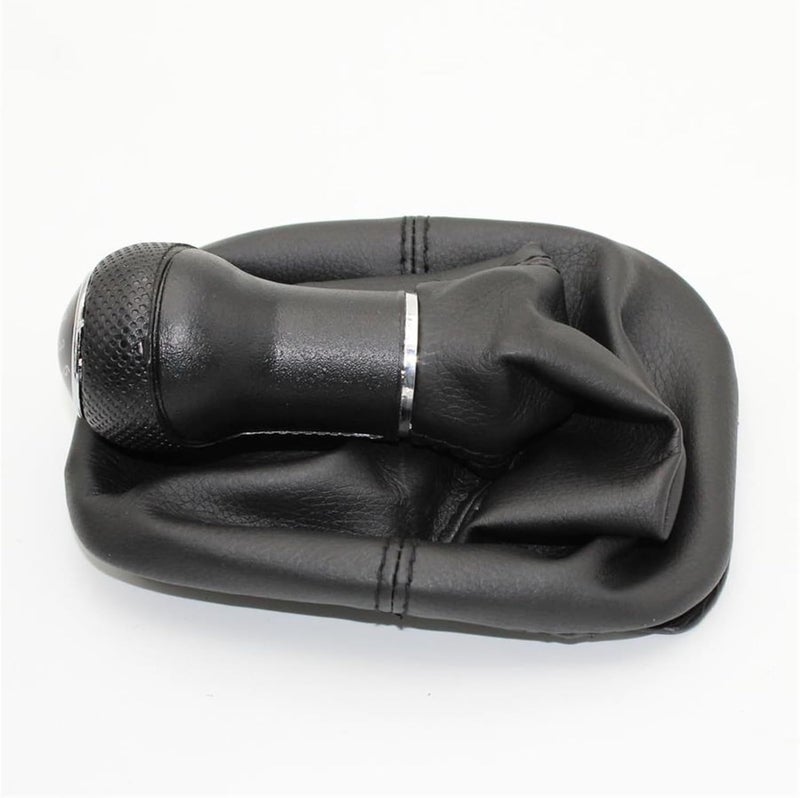 QASULER 5 Speed Gear Stick Shift Knob with Leather Boot - Image 2