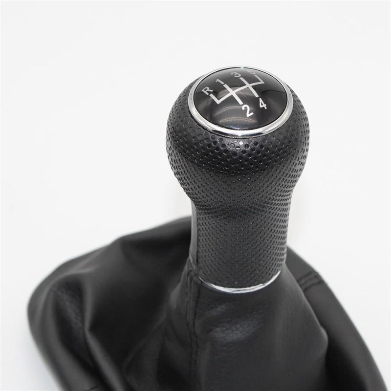 QASULER 5 Speed Gear Stick Shift Knob with Leather Boot - Image 5