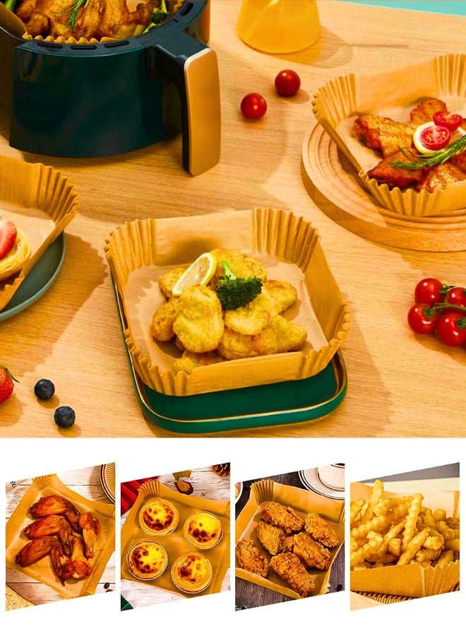 Chase Up 50Pcs Air Fryer Disposable Paper Liner, Air Fryer Liners Square, Baking Paper for Air Fryer Water-proof,Parchment Paper for Baking Roasting Microwave,7.9 inch/20cm,Square - Image 3