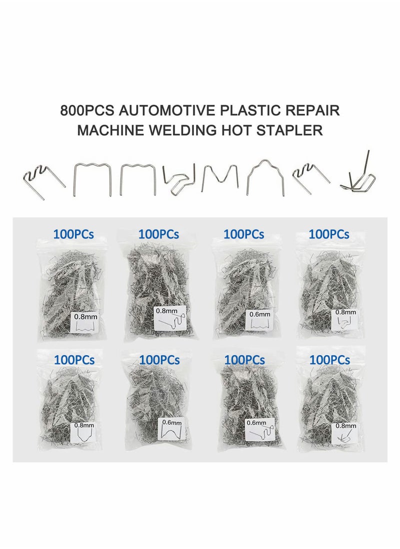 SYOSI 800PCS Plastic Hot Staples with Box 8 Types Wave Flat M V Stapler for Car Bumper Repair Welding DIY Tool  - Image 2