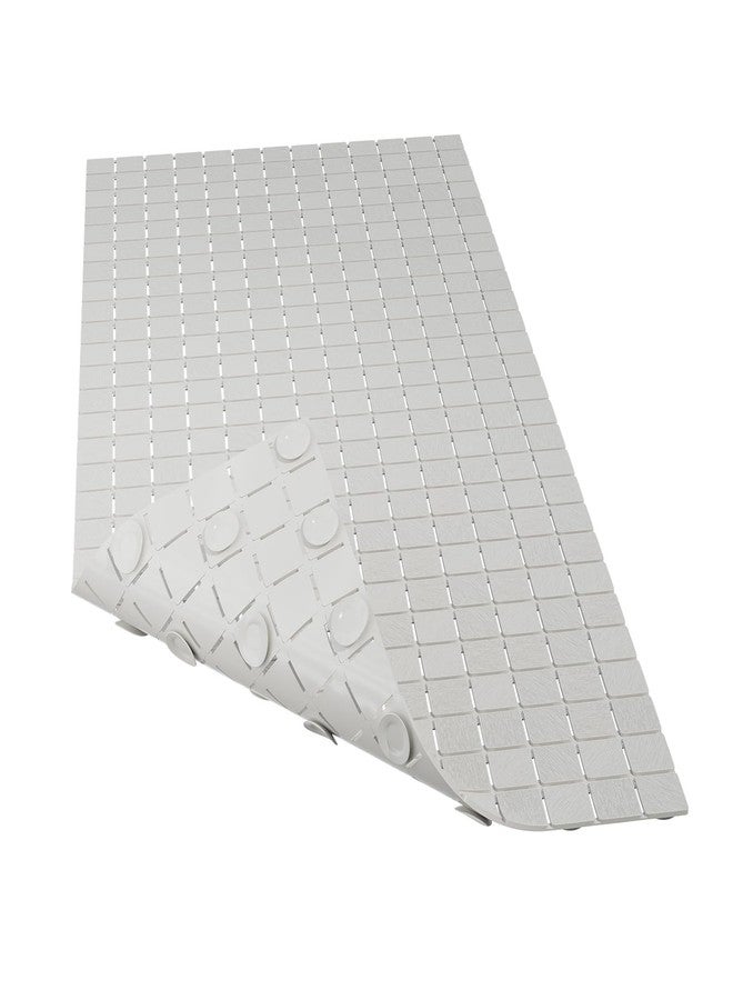 Hargiis Non-Slip Bathtub Mat, Anti Slip Shower Mat, Fast Drying Bathtub Mats, Foot Scrubber Mat, Anti Slip Mat for Tub, Floor, Bathroom, Kitchen, Home, Hotel (White 32"×15") - Image 1