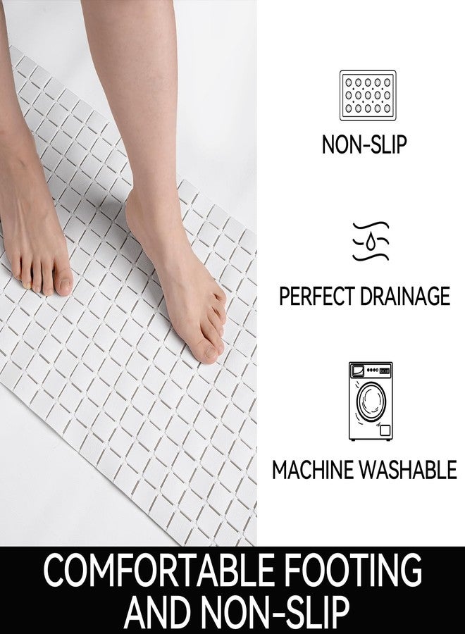 Hargiis Non-Slip Bathtub Mat, Anti Slip Shower Mat, Fast Drying Bathtub Mats, Foot Scrubber Mat, Anti Slip Mat for Tub, Floor, Bathroom, Kitchen, Home, Hotel (White 32"×15") - Image 4