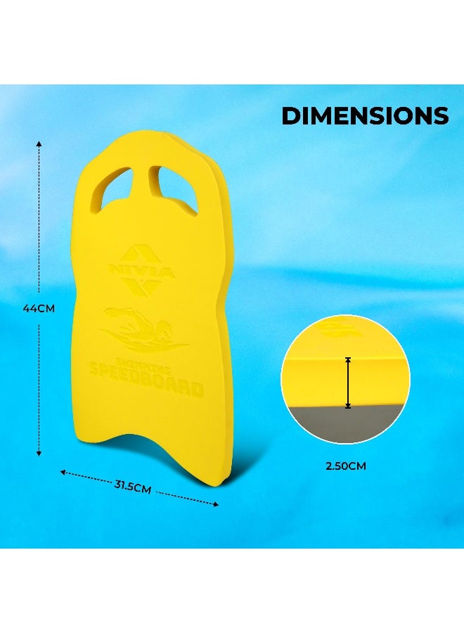 Nivia SpeedBoard for Swimming, Sports Swimming Floats for Adults-Kids, Kickboard for Beginners Training, Float Pad with All Holding Angles (Yellow) - SEO Friendly Long Title - Image 4