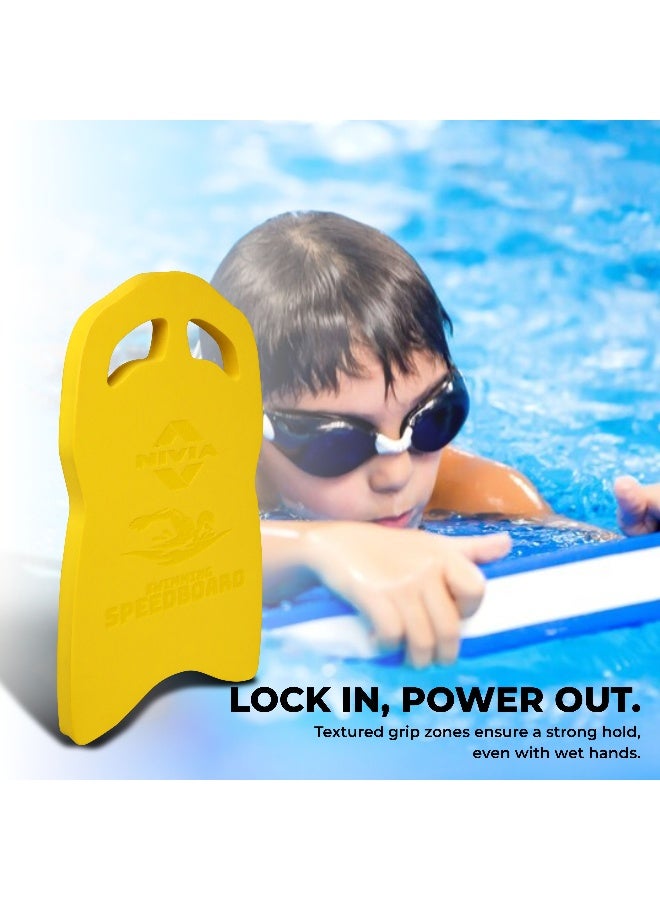 Nivia SpeedBoard for Swimming, Sports Swimming Floats for Adults-Kids, Kickboard for Beginners Training, Float Pad with All Holding Angles (Yellow) - SEO Friendly Long Title - Image 3