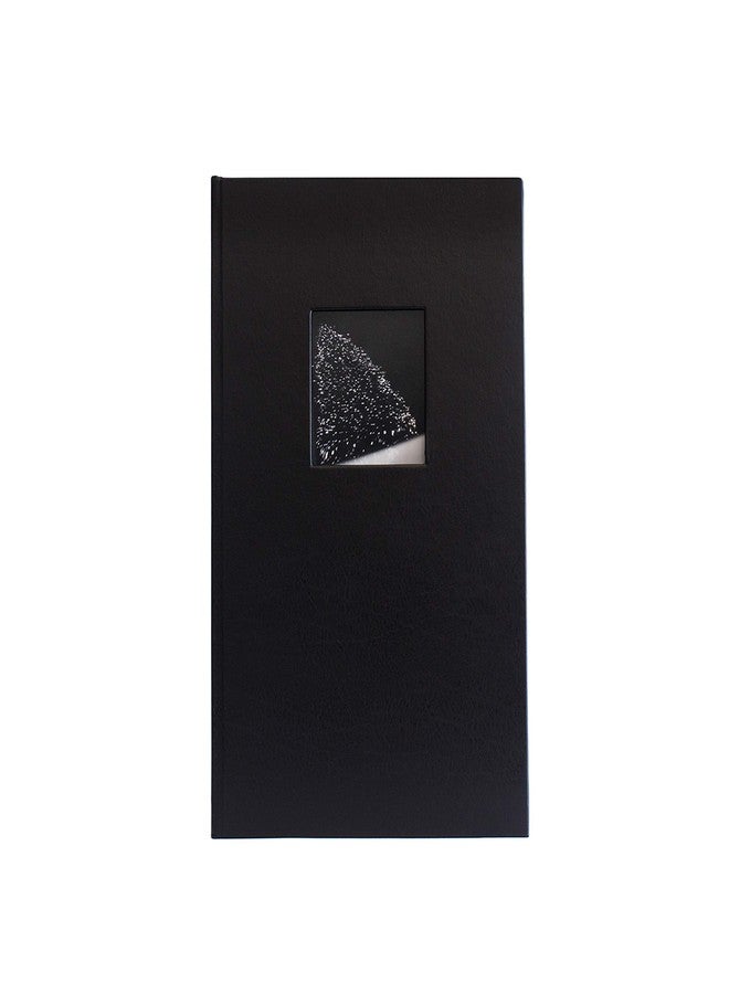 Kolo Hudson 3up Photo Album, Holds 300 4x6 Photos, Ideal for Weddings and Baby Books, Black Leather - Image 1