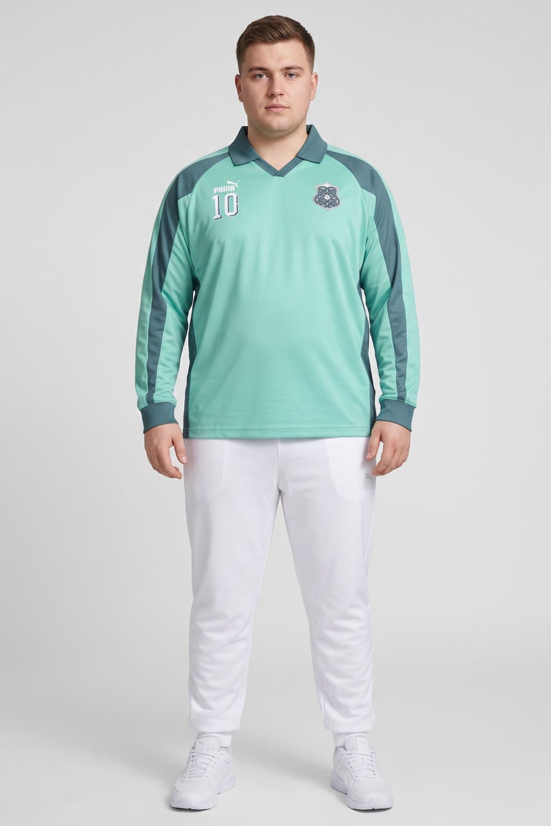 PUMA Men Relaxed Fit Long Sleeve Training Jersey, Green - Image 3