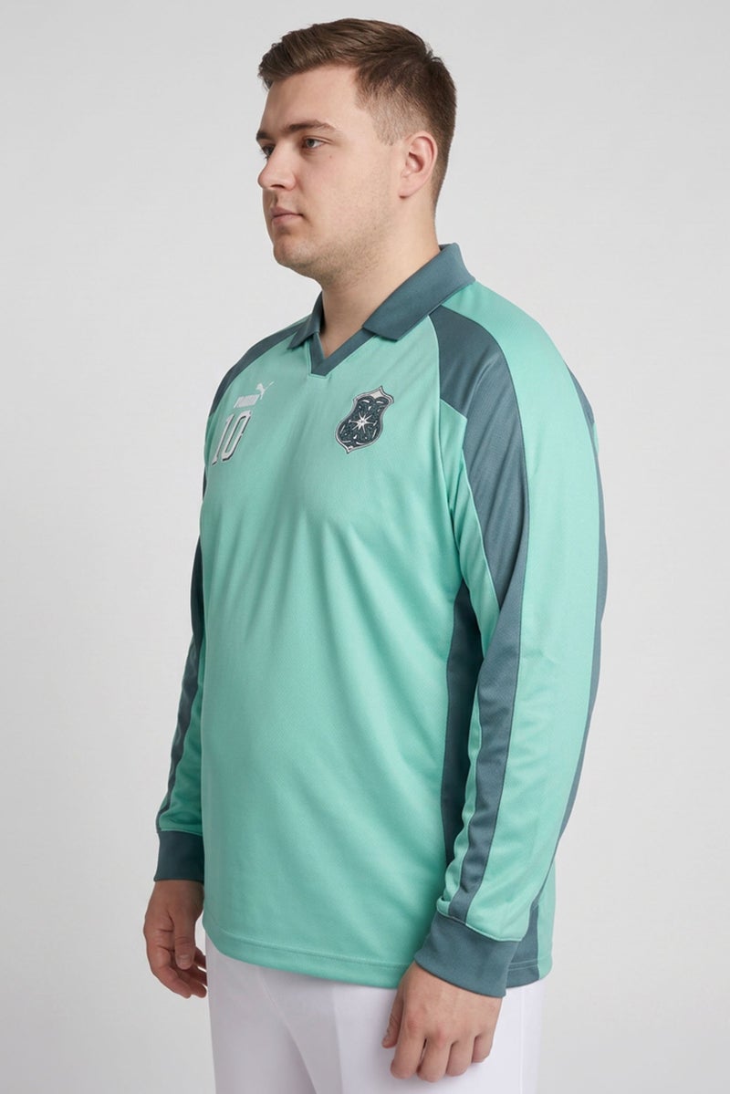 PUMA Men Relaxed Fit Long Sleeve Training Jersey, Green - Image 5