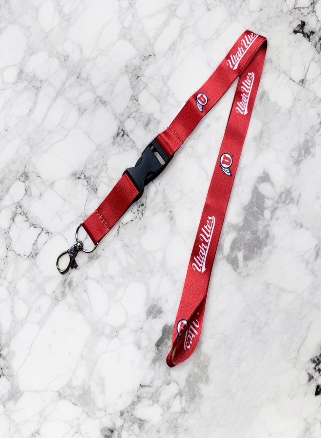 Desert Cactus University of Utah Lanyard U of Utes Car Keys ID Badge Holder Lanyard Keychain Detachable Breakaway Snap Buckle (Red) - Image 5