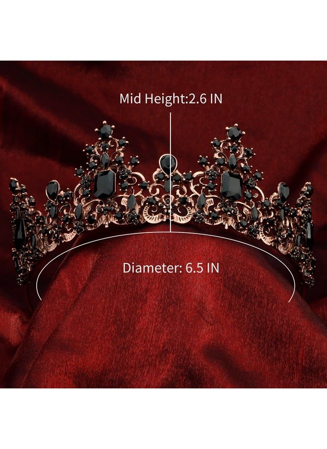 Didder - Gothic Black Tiaras And Crowns For Women Princess Crown For Girls Halloween Medieval Renaissance Costume Party Accessories Queen Crown For Women - Image 1
