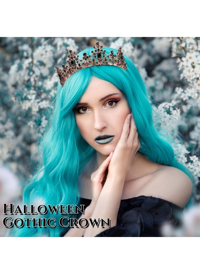 Didder - Gothic Black Tiaras And Crowns For Women Princess Crown For Girls Halloween Medieval Renaissance Costume Party Accessories Queen Crown For Women - Image 1