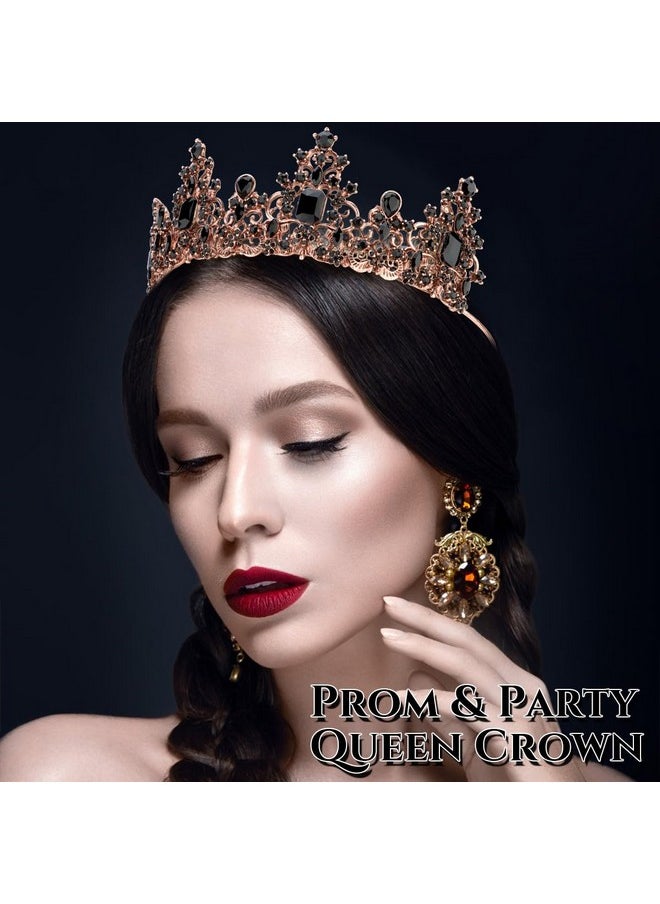 Didder - Gothic Black Tiaras And Crowns For Women Princess Crown For Girls Halloween Medieval Renaissance Costume Party Accessories Queen Crown For Women - Image 1