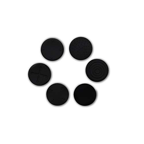GGZone 6PC Silicone Thumb Stick Grips Caps Analog Thumbstick Joystick Cap for PS Vita PSV 2000 PSV 1000 (Black) - Image 1
