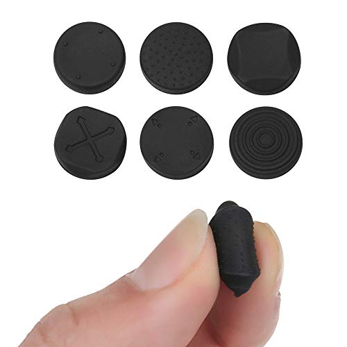 GGZone 6PC Silicone Thumb Stick Grips Caps Analog Thumbstick Joystick Cap for PS Vita PSV 2000 PSV 1000 (Black) - Image 2