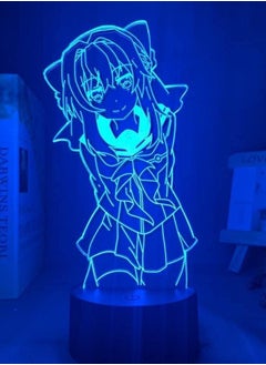 Multicolour 3D LED Illusion Lamp Night Light USB Anime Japanese Seraph The End Bedroom Decor Birthady Present Waifu Manga Shinoa Hiragi 16 Colors With Remote Control