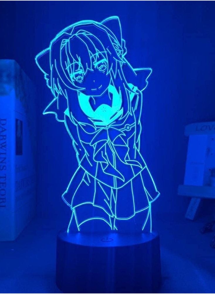 althiqahkey - Multicolour 3D LED Illusion Lamp Night Light USB Anime Japanese Seraph The End Bedroom Decor Birthady Present Waifu Manga Shinoa Hiragi 16 Colors With Remote Control - Image 1