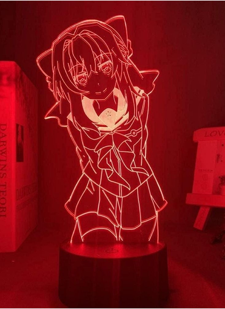 althiqahkey - Multicolour 3D LED Illusion Lamp Night Light USB Anime Japanese Seraph The End Bedroom Decor Birthady Present Waifu Manga Shinoa Hiragi 16 Colors With Remote Control - Image 1