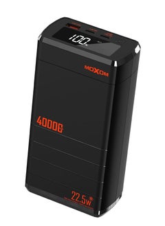 MX-PB148 40000mAh Power Bank with LCD Display - 1 USB Port and 2 PD Ports - Fast Charging SCP 22.5W and PD 20W Multi-Device Charging