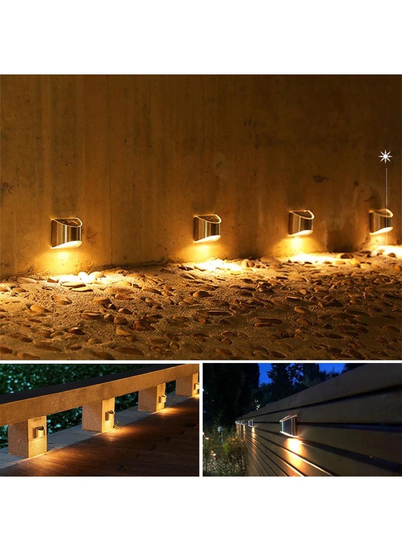Technosmart 2PCS Solar Metal Single Sided Sconce Wall Lamp Decorative LED Lighting Solar Energy  - Image 2