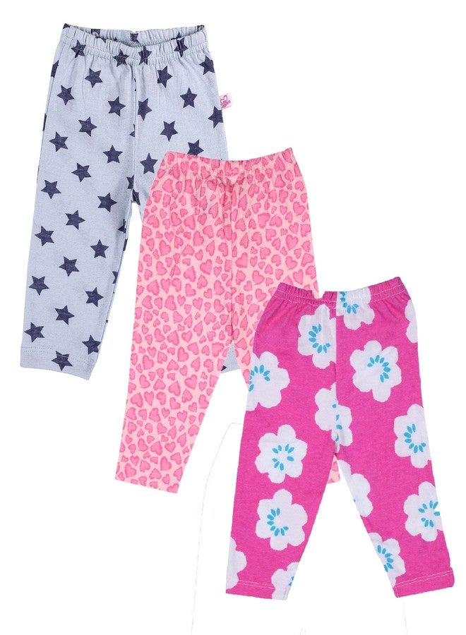 Sofie & Sam Baby Pajama Premium Cotton Pack of 3 - Big Flower/Hearts/Star (9-12 Months) - Image 1