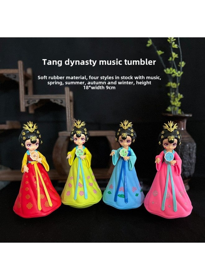 Tumbler Decoration Children's Toys Home Office Decoration Ancient Style Datang Beauty Music Tumbler-Color:Spring-Specifications:Large Size-height 18cm - Image 2