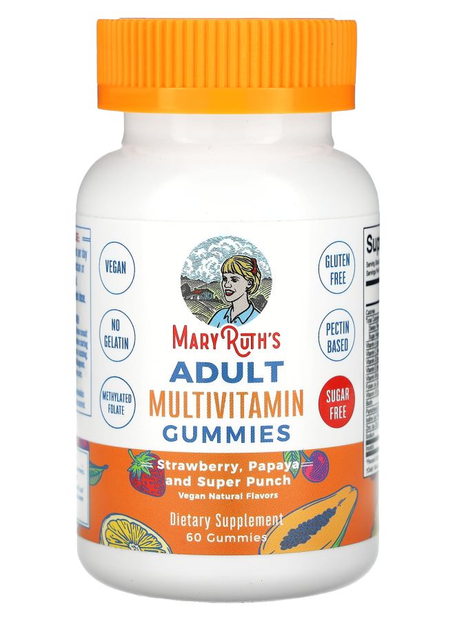 Adult Multivitamin Strawberry Papaya and Super Punch 60 Gummies