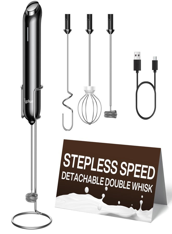 Typhur InstaWhisk Milk Frother with Variable Speed, Rechargeable Coffee Frother Wand with Detachable Double Whisk, Drink Mixer Handheld Electric Stirrer for Latte, Cappuccino, Matcha, Almond Milk, Protein - Image 1