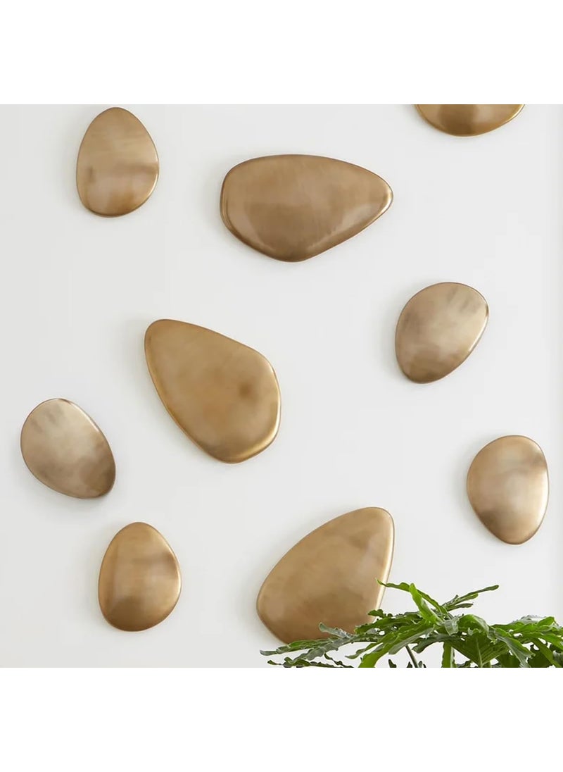 Art Craft Big Pebbles Wall Decor 100 Made in Pure Brass  - Image 1