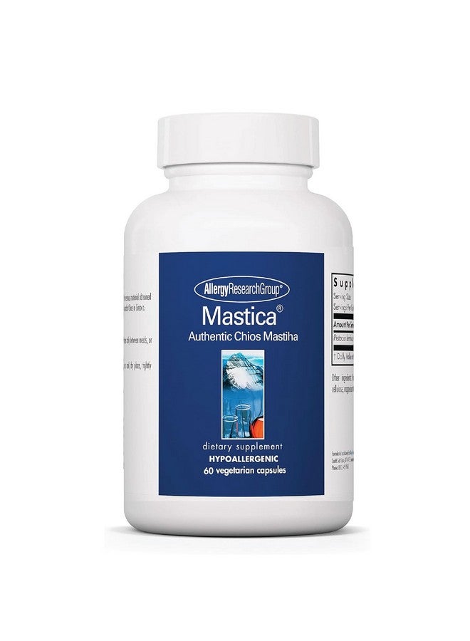 Allergy Research Group مكمل صمغ المستكة من مجموعة أبحاث الحساسية - مستكة خيوس الأصلية، صحة الجهاز الهضمي، خالية من مسببات الحساسية، كبسولات نباتية - 60 عدداً - Image 1