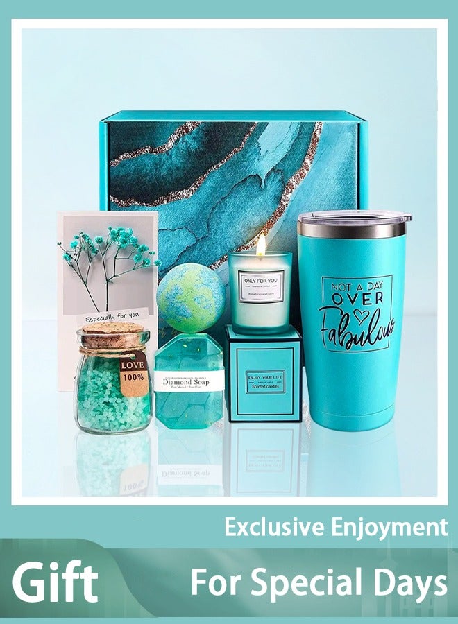 Arabest Gift Set for Her, Best Friend - Luxury Gift Box with 20oz Tumbler, Scented Candle & Bath Bombs (Birthday/Anniversary Gift for Her) - Image 1