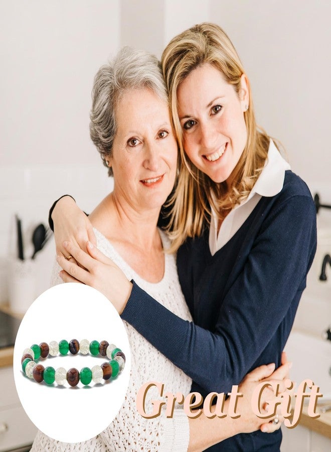 Your Always Charm أساور جذب المال سحر دائم للنساء من حجر عين النمر الطبيعية، أساور مرنة للثروة والحظ، هدايا مجوهرات لأخت، أفضل صديقة، زوج، عيد ميلاد، عيد الميلاد - Image 4
