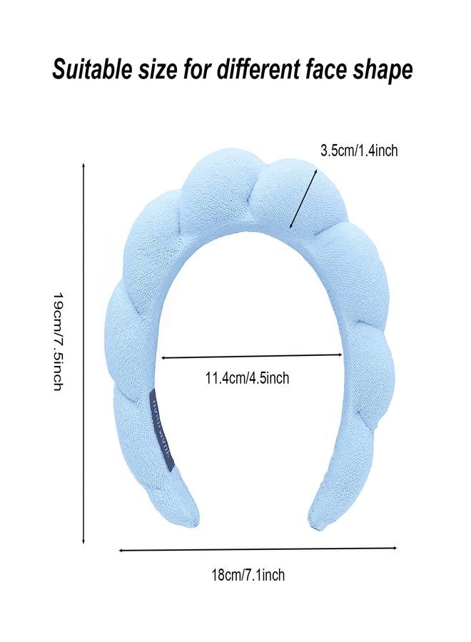 TYSSELY Spa Headbands for Washing Face Makeup Skin Care Headband Women Bubble Facial Beauty Headbands Puffy Shower Towel Band Hair Headband - Image 2