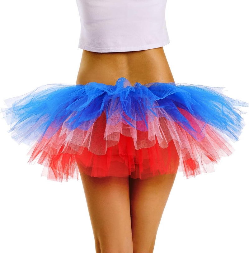 Phantomon Tutu Skirt Women's Teens Classic Elastic 5 Layered Tulle Ballet Skirt, 1950s Vintage Style Short Skirt, Adult Size - Image 3