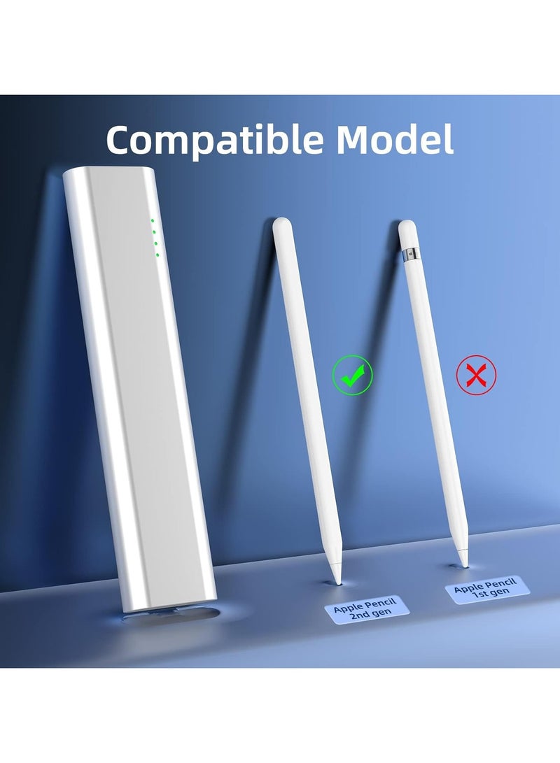 General The charging case is only compatible with Apple Pencil 2nd generation, Magnetic Charging Case Charging Adapter Magnetic Charging Adapter Pen charger for iPad Pen 2nd generation with LED indicator  - Image 2