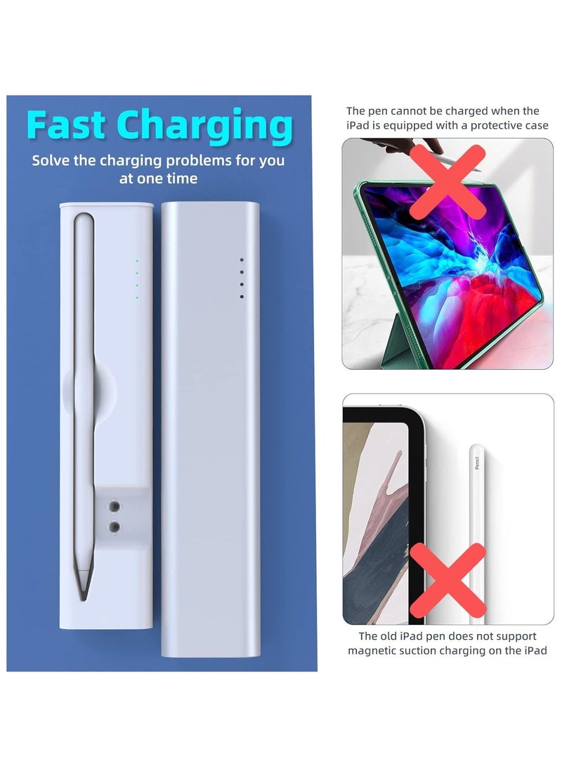 General The charging case is only compatible with Apple Pencil 2nd generation, Magnetic Charging Case Charging Adapter Magnetic Charging Adapter Pen charger for iPad Pen 2nd generation with LED indicator  - Image 4