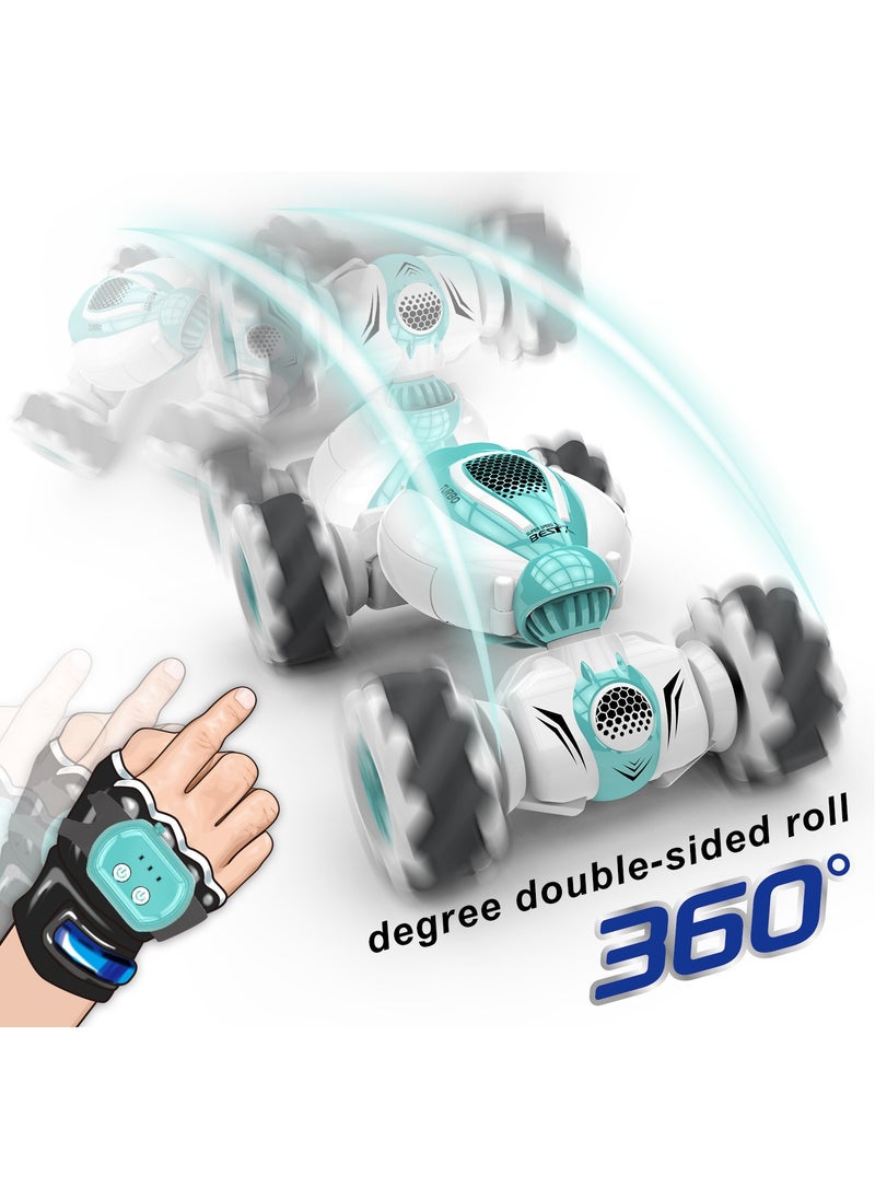 HFN Kids RC Stunt Car Remote Control Watch Gesture Sensor Deformable Electric Toy Cars 2.4GHz 360°Rotation Whirligig  - Image 2