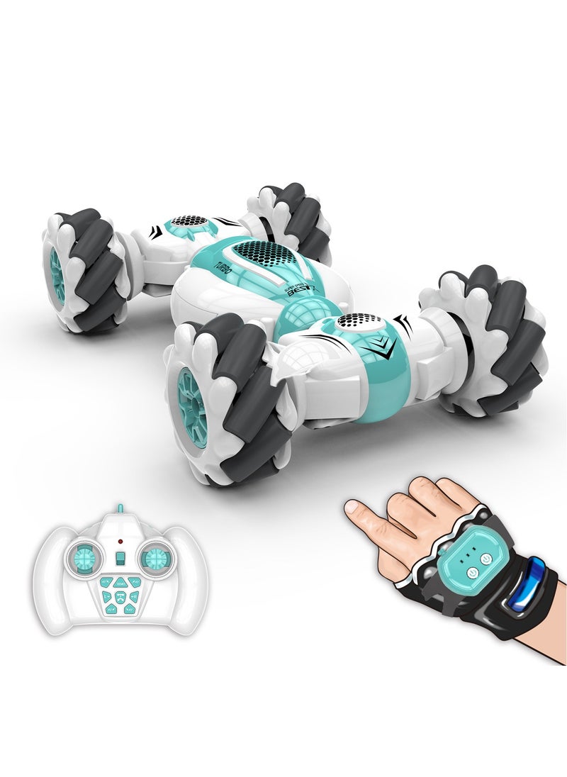 HFN Kids RC Stunt Car Remote Control Watch Gesture Sensor Deformable Electric Toy Cars 2.4GHz 360°Rotation Whirligig  - Image 1