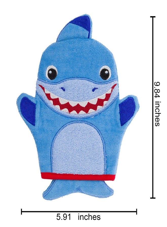 Stephen Joseph Bath Mitts, Shark - Image 3