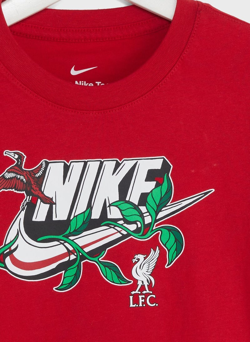 Nike Kids Liverpool Fc Futura T-Shirt - Image 3