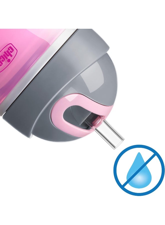 Chicco Double Wall Insulated Flip-Top Sippy Cup with Silicone Straw and Spill-Free Lid 9oz. - Image 3