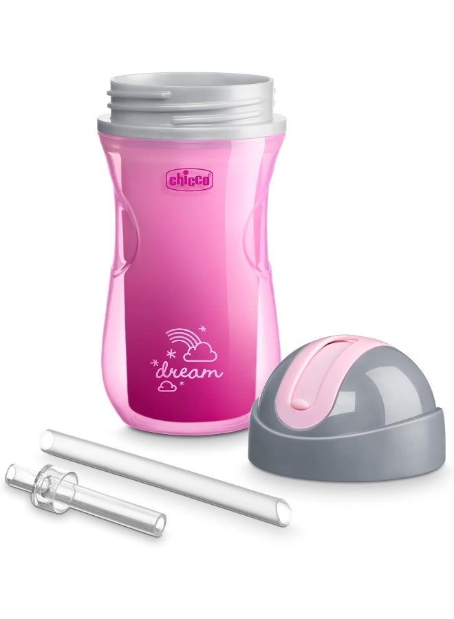 Chicco Double Wall Insulated Flip-Top Sippy Cup with Silicone Straw and Spill-Free Lid 9oz. - Image 4